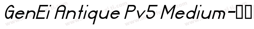 GenEi Antique Pv5 Medium字体转换